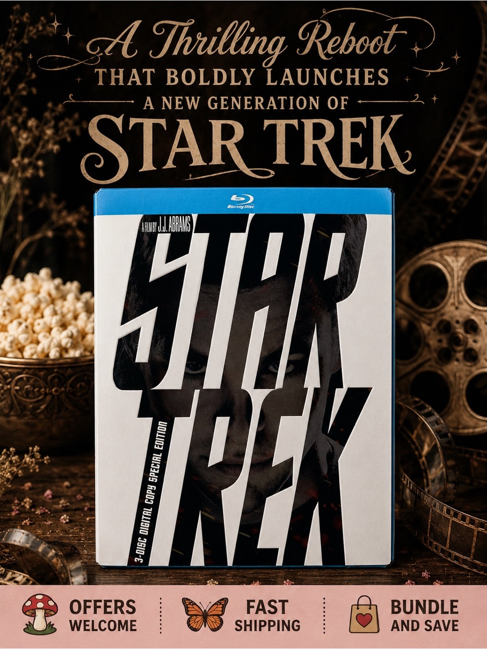 Star Trek 2009 3 Disc Special Edition Blu-ray With Slipcover Complete
